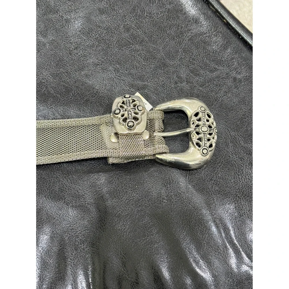The Limited Silver Mesh Belt Embellished Buckle Statement‎ Accessory 37